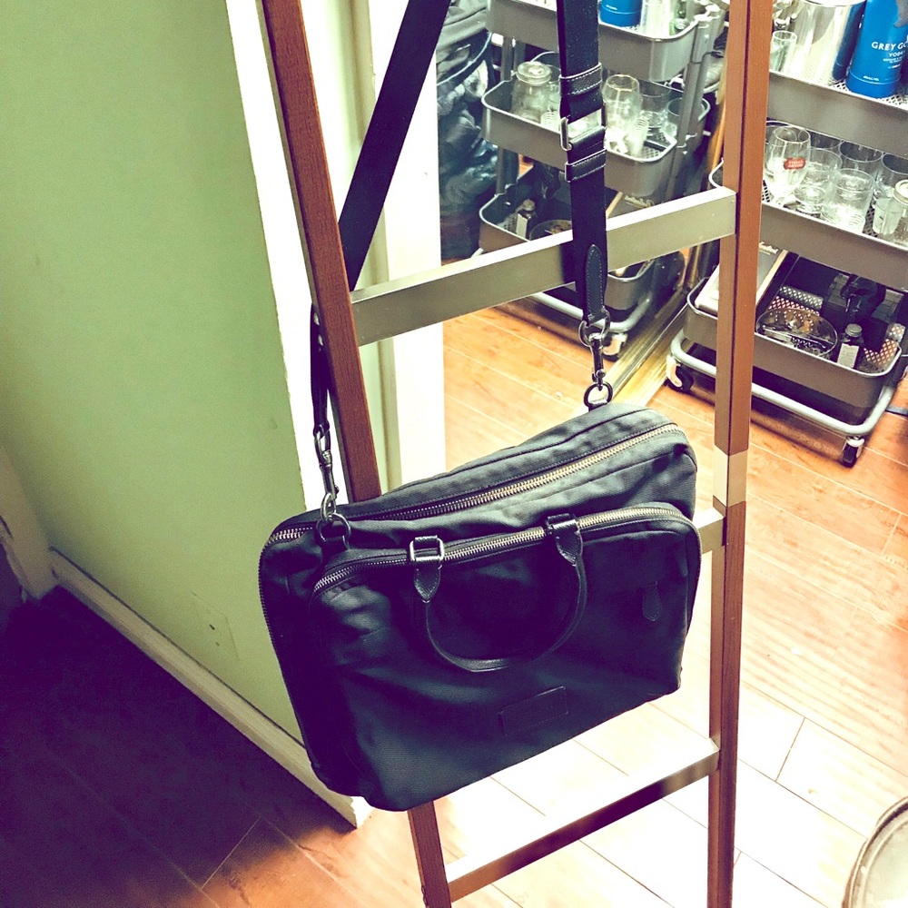 Men’s Black Coach Messenger Bag w/ Removable Strap